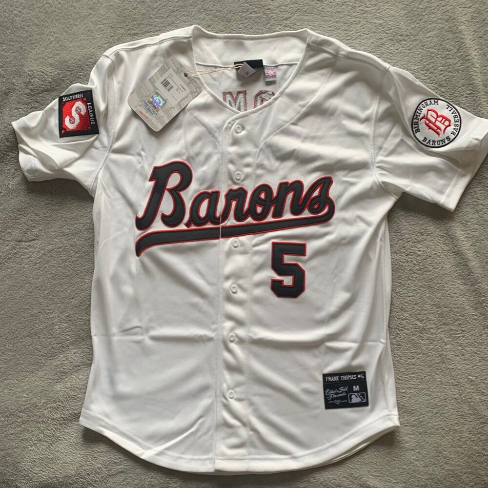 Ebbets Field Frank Thomas Birmingham Barons Minor League Jersey. New w/ Tags. M.